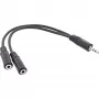 Y-kaabel 3,5 mm pistikuga isane – 2 × 3,5 mm emane stereopesa 5 m InLine 99300D