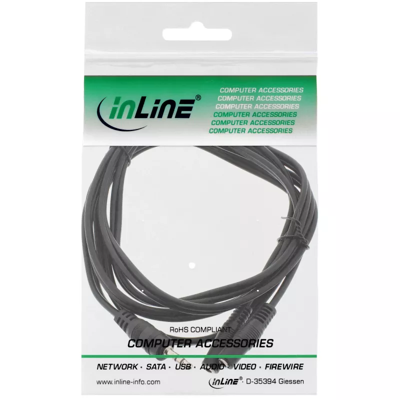 InLine 3.5mm pistik Y-kaabel isane kuni 2x 3.5mm pistik emane stereokaabel 1m