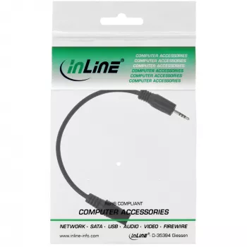 InLine Audio adapterkaabel 4 kontaktiga 2,5 mm isane / 4 kontaktiga 3,5 mm emane 3 m
