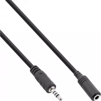 Heliadapteri kaabel 4 kontaktiga 2,5 mm isane / 4 kontaktiga 3,5 mm emane 5 m InLine 99308G