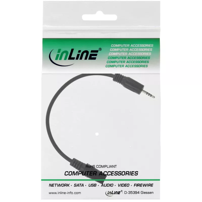 InLine heliadapteri kaabel 4-kontaktiline 2,5 mm isane / 4-kontaktiline 3,5 mm emane 1 m