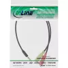 InLine Audio peakomplekti adapterkaabel 3,5 mm isane 4-kontaktiline / 2× 3,5 mm, must, 2 m