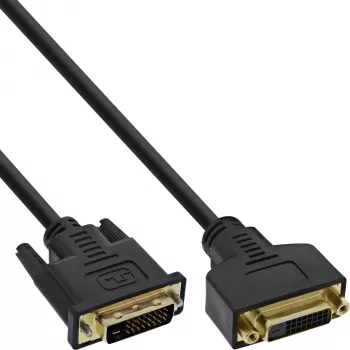 DVI-D kaabel Premium 24+1 isane emasele Dual Link kullatud 3m InLine 17763P
