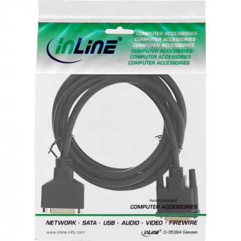 DVI-D kaabel Premium 24+1 isane emasele Dual Link kullatud 3m InLine 17763P