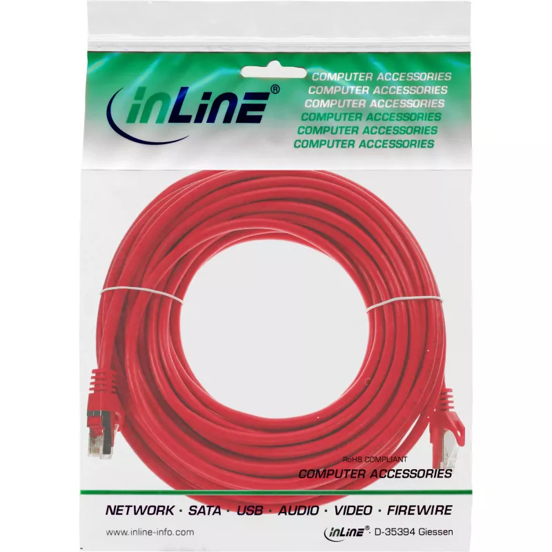 InLine patch-kaabel SF/UTP Cat.5e punane 50m
