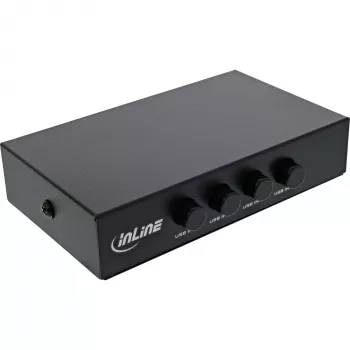 InLine USB 2.0 lüliti, manuaalne USB-A seade neljale arvutile, juhtmega