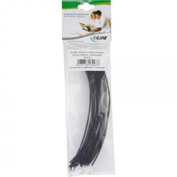 Kahanev toru InLine 200 mm, kahanemissuhe 2 mm → 1 mm, 20 tk, must