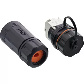 InLine Cat.6A ühenduskomplekt, veekindel IP68, 2x RJ45 emane/emane, 1:1