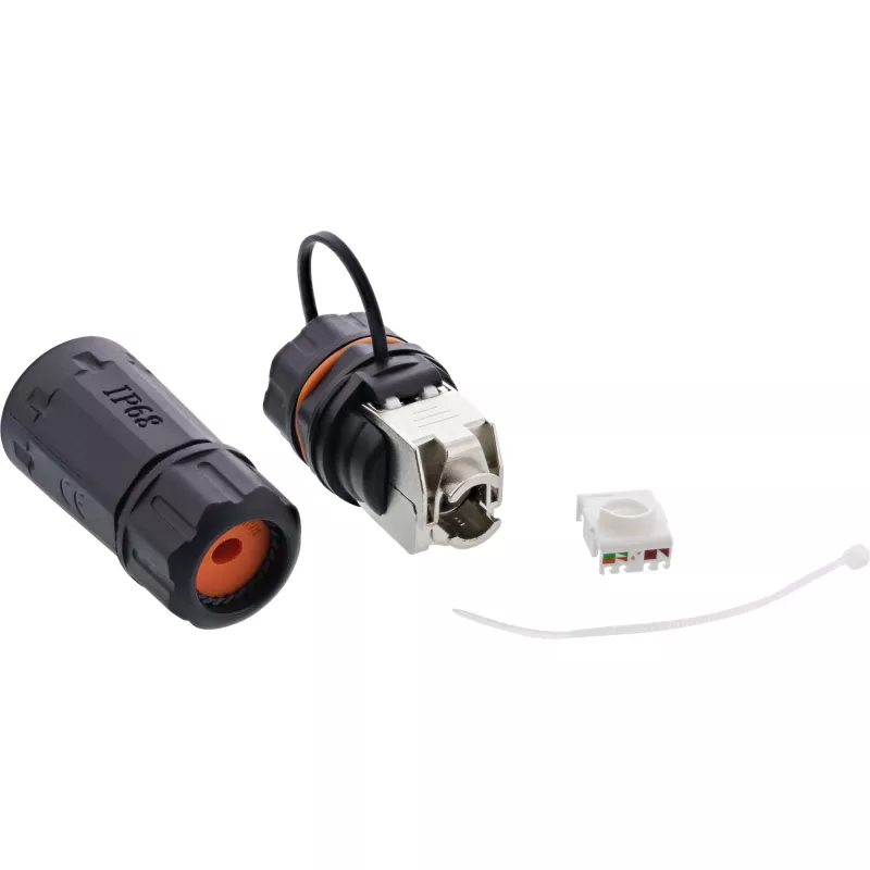 InLine Cat.6A ühenduskomplekt, veekindel IP68, 2x RJ45 emane/emane, 1:1
