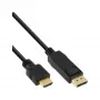 InLine 30 tk hulgi pakendis DisplayPort-HDMI-muundurikaabel, must, 2 m