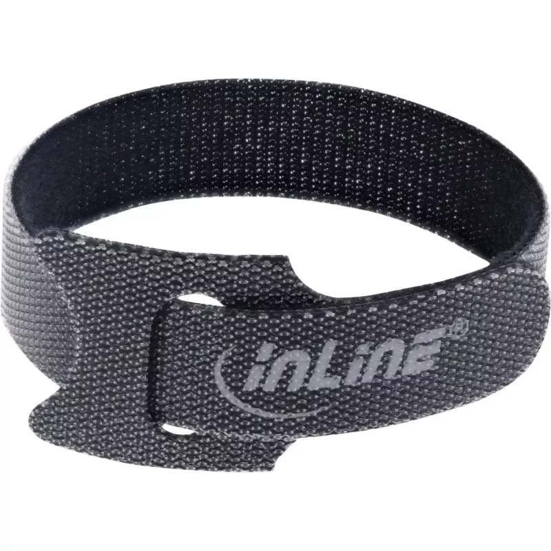 InLine Kaablisidemed takjapaelaga kinnitus 180x12mm 10 tk must