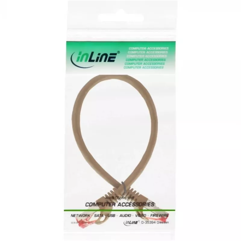 InLine patch-kaabel S/FTP PiMF Cat.6 250MHz PVC copper brown 0.25m