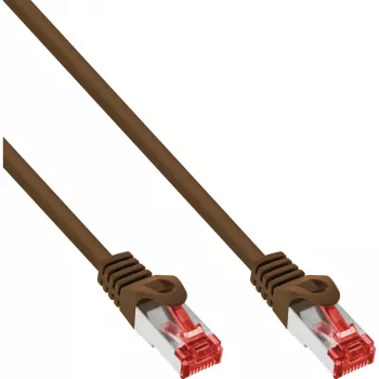 InLine patch-kaabel S/FTP PiMF Cat.6 250MHz PVC vask pruun 20m