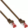 InLine patch-kaabel S/FTP PiMF Cat.6 250MHz PVC vask pruun 20m