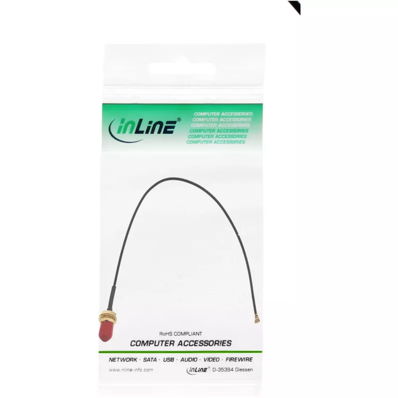 InLine WIFI-adapterkaabel RP-SMA emane U.FL-pistikule 20 cm