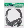 InLine Y-toitekaabel CEE 7/7 isane nurga all / 3 kontaktiga IEC C13 ja C5 isane, 2 m
