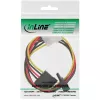 InLine sisemine toitekaabel 1x 4-pin Molex / 2x SATA toide 0,30 m