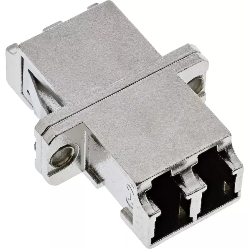 InLine fiiberoptiline adapter, metallist dupleks LC/LC SM keraamilise hülsiga, äärikuga