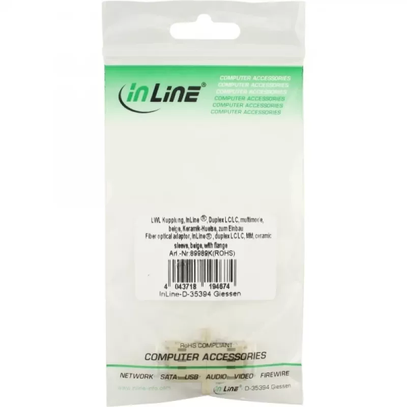 Dupleksne fiiberoptiline adapter LC/LC MM InLine 89989K