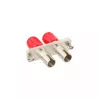 InLine fiiberoptiline adapter, metallist dupleks ST/ST MM keraamilise hülsiga, äärikuga