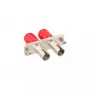 InLine fiiberoptiline adapter, metallist dupleks ST/ST MM keraamilise hülsiga, äärikuga