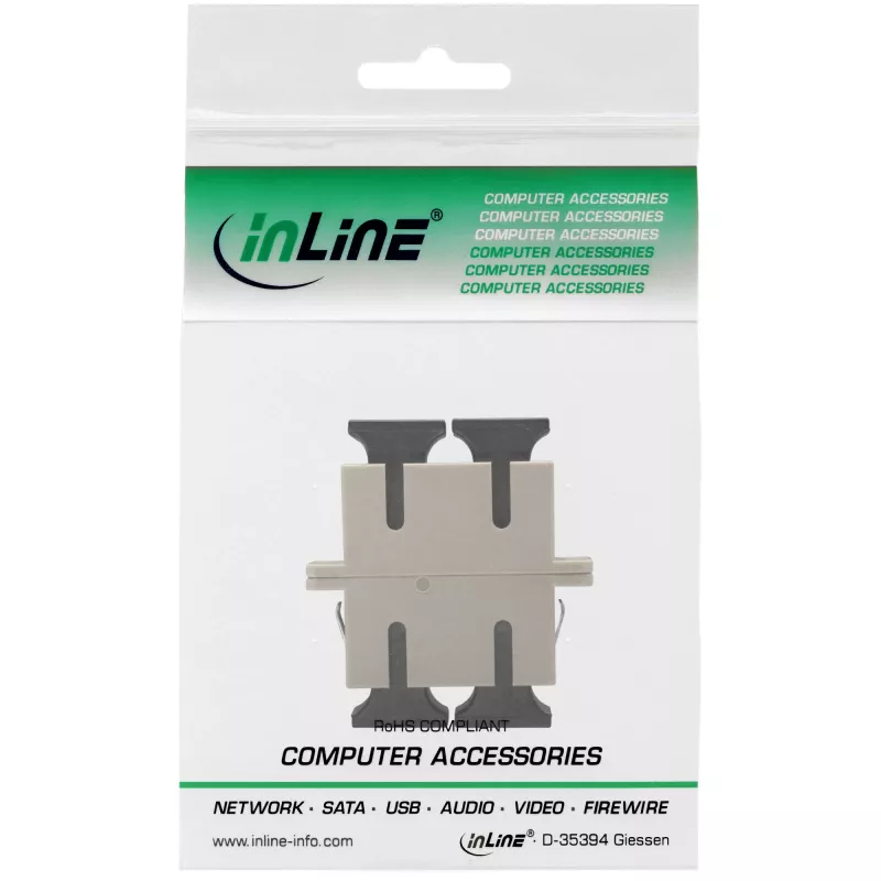 Dupleks fiiberoptiline adapter SC/SC MM keraamilise varrukaga äärikuga InLine 89992A