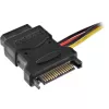 SATA toitekaabel SATA emane / 3x 4pin Molex isane 0,15 m InLine 29679