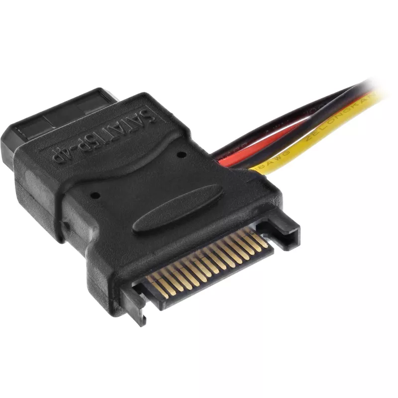 SATA toitekaabel SATA emane / 3x 4pin Molex isane 0,15 m InLine 29679