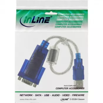 USB Sub-D 9 kontaktiga jadaadapteri kaabel Premium InLine 33304D