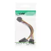 InLine sisemine SATA toitekaabel SATA isane / emane kuni 2x SATA isane 0,15 m