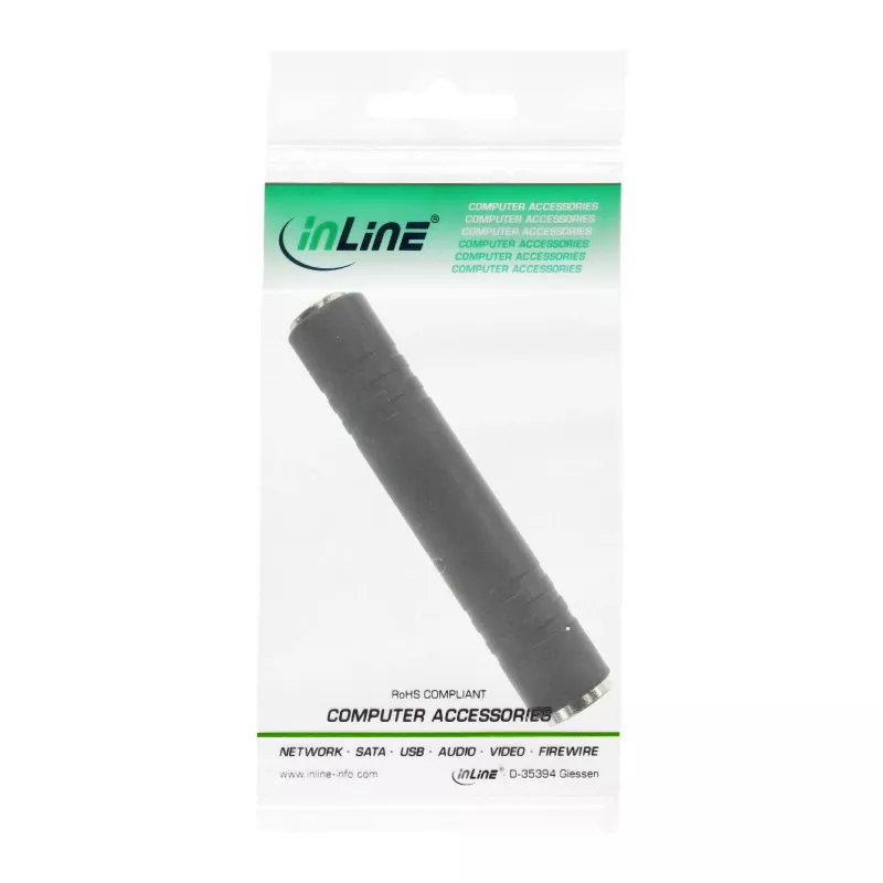 Heliadapter 6,3 mm pistikupesa emane / emane Stereo InLine 99307