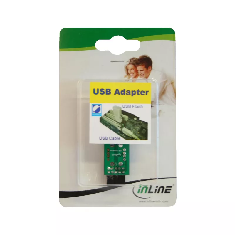 InLine USB 2.0 adapter sisemine 2x USB A-pesa emaplaadi päisesse 33440I