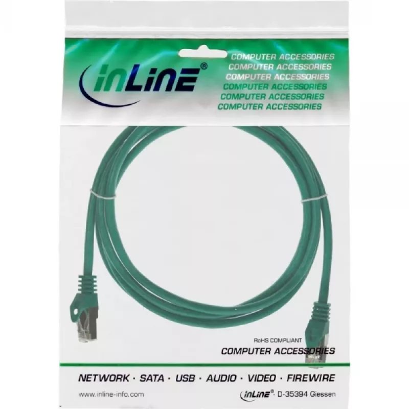 InLine patch-kaabel SF/UTP Cat.5e roheline 1.5m