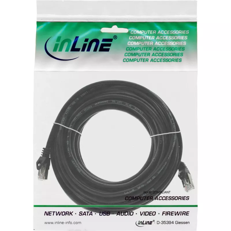 InLine paranduskaabel SF/UTP Cat.5e must 7,5 m