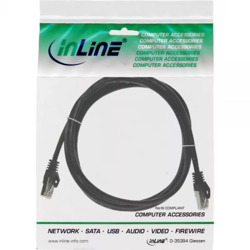 InLine patch-kaabel U/UTP Cat.5e must 0,5 m