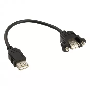 InLine USB 2.0 adapterkaabel, tüüp A-pesa / šassii pistik tüüp A, 0,2 m