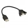 InLine USB 2.0 adapterkaabel, tüüp A-pesa / šassii pistik tüüp A, 0,2 m