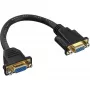 InLine VGA-adapterkaabel, 15-kontaktiline VGA emane/emane, 0,2 m