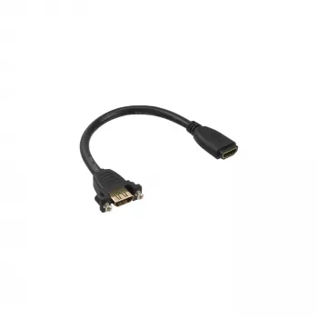 InLine HDMI adapterkaabel TypeA emane/A-pesa äärikuga kullatud 4K2K, 0,2 m
