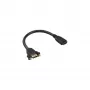 InLine HDMI adapterkaabel TypeA emane/A-pesa äärikuga kullatud 4K2K, 0,2 m