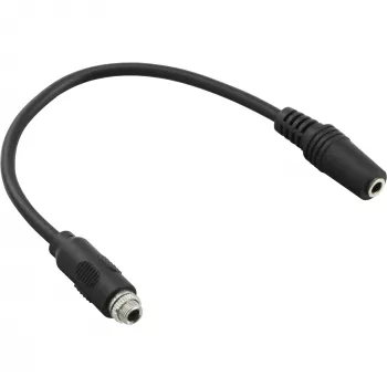 InLine heliadapteri kaabel, 3,5 mm stereosisend-pesa pesasse, ühe keermega, 0,2 m