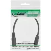 InLine heliadapteri kaabel, 3,5 mm stereosisend-pesa pesasse, ühe keermega, 0,2 m