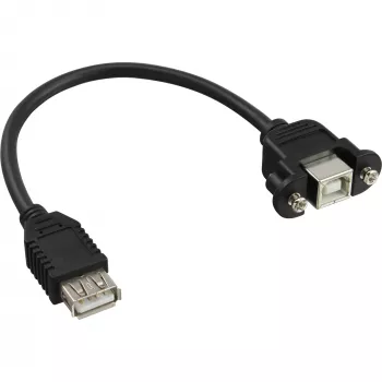 USB 2.0 adapterkaabel tüüp A-pesa / šassiiühendus tüüp B InLine 33441F 0,2 m