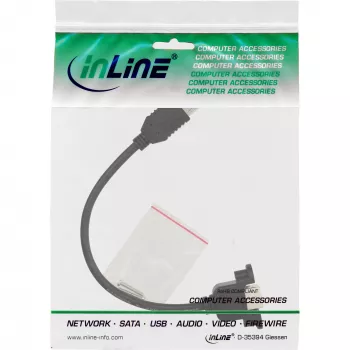 USB 2.0 adapterkaabel tüüp A-pesa / šassiiühendus tüüp B InLine 33441F 0,2 m