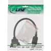 InLine USB 3.0 adapterkaabel, A-pistikupesa emane / šassiipistik A-tüüpi, 0,20 m