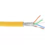 InLine plaasterkaabel S/FTP PiMF Cat.6A halogeenivaba 500MHz kollane 100m