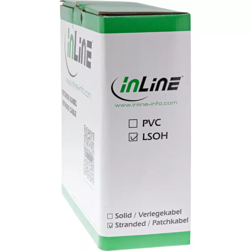 InLine patch-kaabel S/FTP PiMF Cat.6A halogeenivaba 500MHz hall 100m