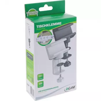 Toitepikenduse hoidik InLine 23193B pööratav kruviklamber must