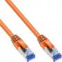 InLine patch-kaabel S/FTP PiMF Cat.6A halogen free 500MHz oranž 0.3m