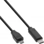 InLine USB 2.0 kaabel, USB-C isane / Micro-B-pistik, must, 2 m